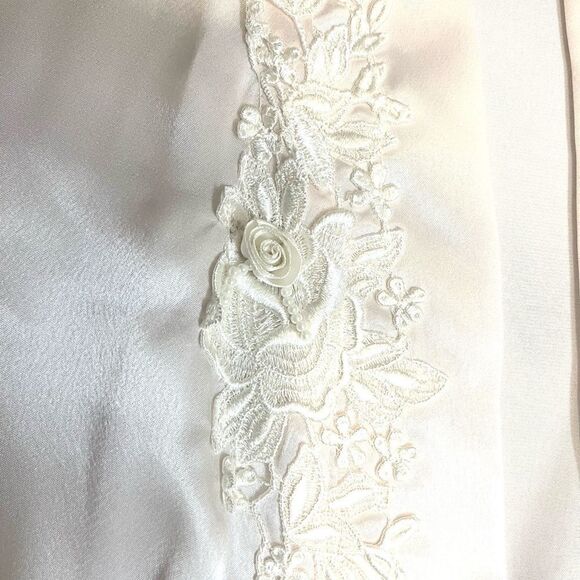 VTG Dentelle Satin robe blush pink size S - Picture 7 of 8